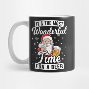 santa claus drinking beer wonderful time2 Mug